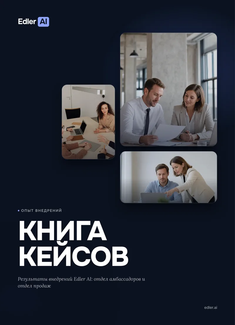 Обложка книги кейсов Клиентов Edler AI